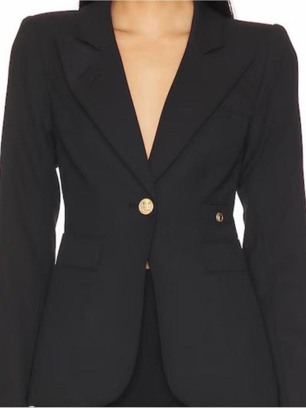 Smythe Black Blazer with Gold Buttons